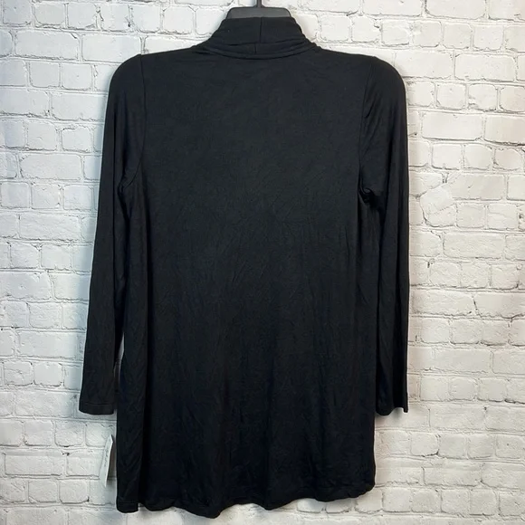 Style & Co Deep Black Open Front Knit Cardigan Size Small - Picture 5 of 5